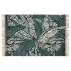 Tapis de salon coton (120 x 170 cm) Jungle Vert