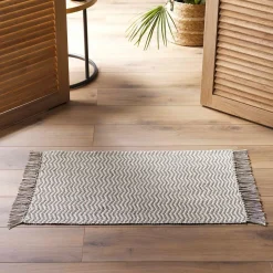 Tapis de salon coton (50 x 80 cm) Alessia Taupe