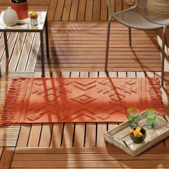 Tapis de salon coton (60 x 90 cm) Cilaos Terracotta