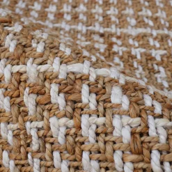 Tapis de salon rectangulaire jute tissée main (160 x 230 cm) Weston Marron