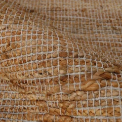 Tapis de salon rectangulaire jute et coton tissé main (160 x 230 cm) Jaya Marron