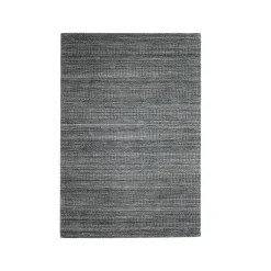 Tapis de salon rectangulaire matière recyclée (140 x 200 cm) Aiko Gris