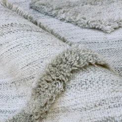 Tapis de salon rectangulaire matière recyclée tuftée (160 x 230 cm) Kaito Ivoire