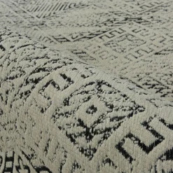 Tapis de salon rectangulaire jacquard (140 x 200 cm) Zahra Noir