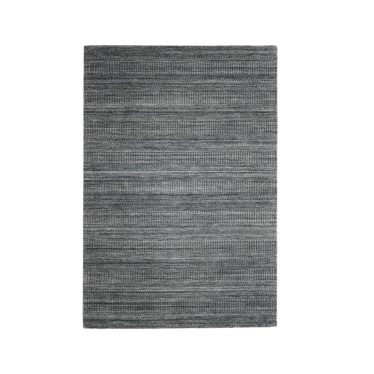 Tapis de salon rectangulaire matière recyclée (160 x 230 cm) Aiko Gris