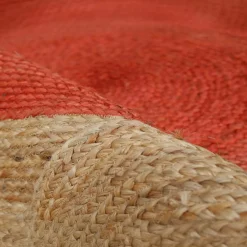 Tapis de salon rectangulaire jute tissée main (140 x 200 cm) Tara Terracotta