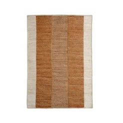 Tapis de salon rectangulaire jute tissée main (140 x 200 cm) Hudson Marron