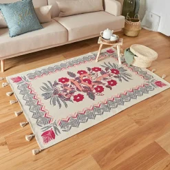 Tapis de salon rectangulaire coton (170 x 120 cm) Wild Multicolore