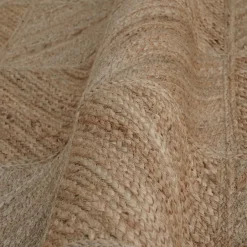 Tapis de salon rectangulaire jute tissée main (160 x 230 cm) Anaya Marron