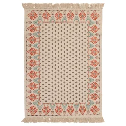 Tapis de salon rectangulaire coton (170 x 120 cm) Ikat Multicolore