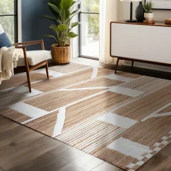 Tapis de salon rectangulaire jute (160 x 230 cm) Paris Beige