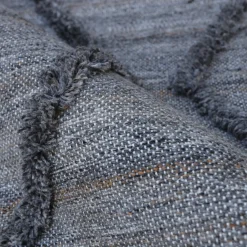 Tapis de salon rectangulaire matière recyclée tuftée (140 x 200 cm) Noori Gris