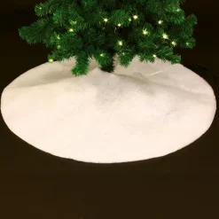 Tapis de sapin (D100 cm) Effet neige Blanc