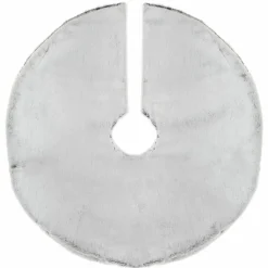 Tapis de sapin rond (D90 cm) Fourrure d'hiver Gris
