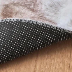 Tapis fausse fourrure (120 cm) Toronto Taupe