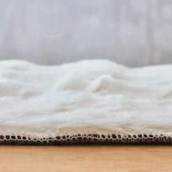 Tapis fausse fourrure (120 cm) Toronto Ivoire