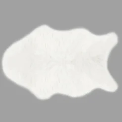 Tapis fausse fourrure (90 x 60 cm) Fisher Blanc