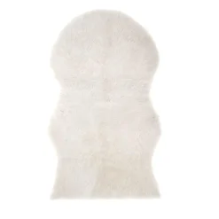 Tapis fausse fourrure (150 x 90 cm) Oslo Ivoire