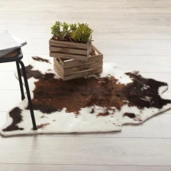 Tapis fausse peau de vache (100 x 94 cm) Vache Marron