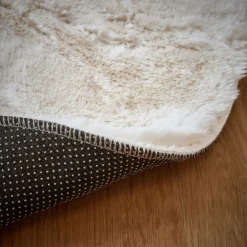 Tapis rond fausse fourrure (80 cm) Finn Blanc