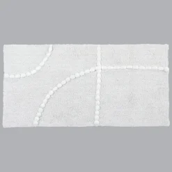 Tapis salon coton (45 x 90 cm) Leo Blanc