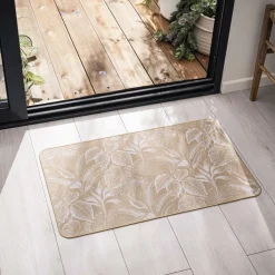 Tapis tissé antidérapant (45 x 75 cm) Stylis Blanc