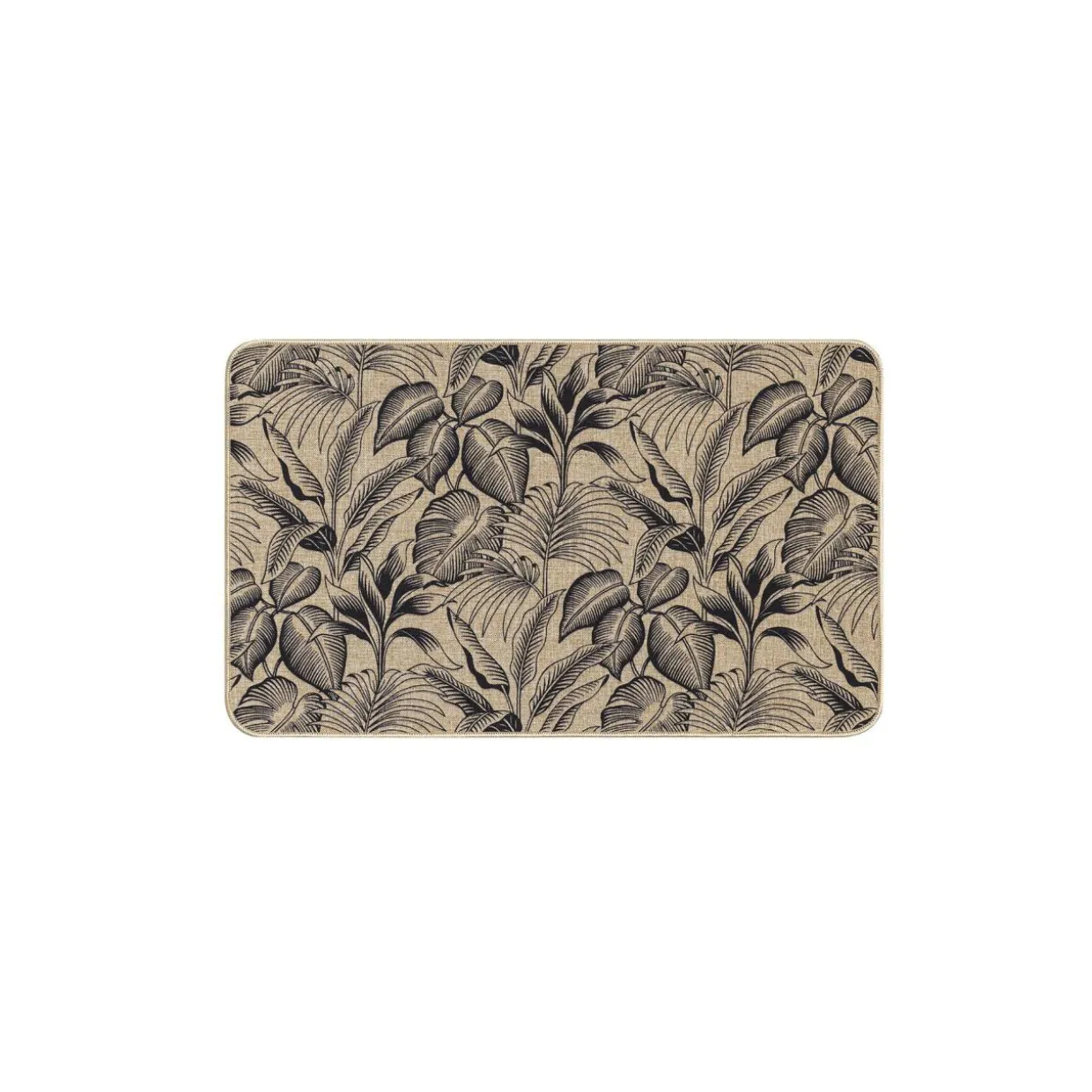 Tapis tissé antidérapant (45 x 75 cm) Stylis Noir