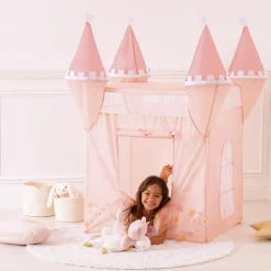 Tente pop-up enfant (H78 cm) Château Rose