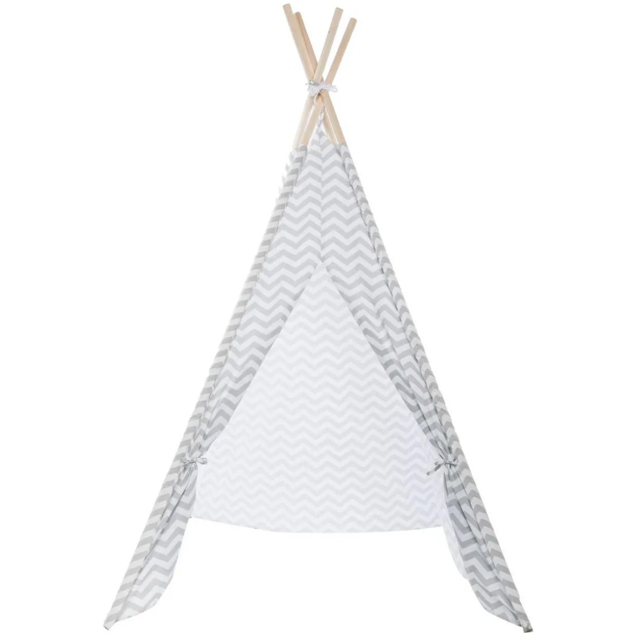 Tipi enfant bois et tissu (H160 cm) Twin Gris