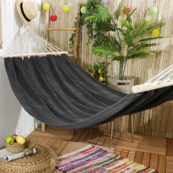 Toile de hamac Nature douce Gris foncé