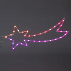 Étoile filante lumineuse néon 35 LED H25 cm Star Multicolore