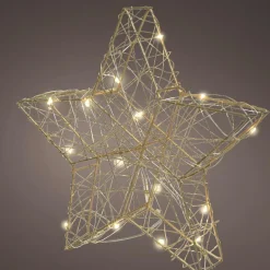 Étoile lumineuse à piles 30 LED (H30 cm) Antartica Blanc chaud