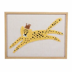 Toile murale enfant (30 x 40 cm) Guépard Jaune