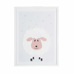Toile murale enfant (30 x 40 cm) Mouton Blanche