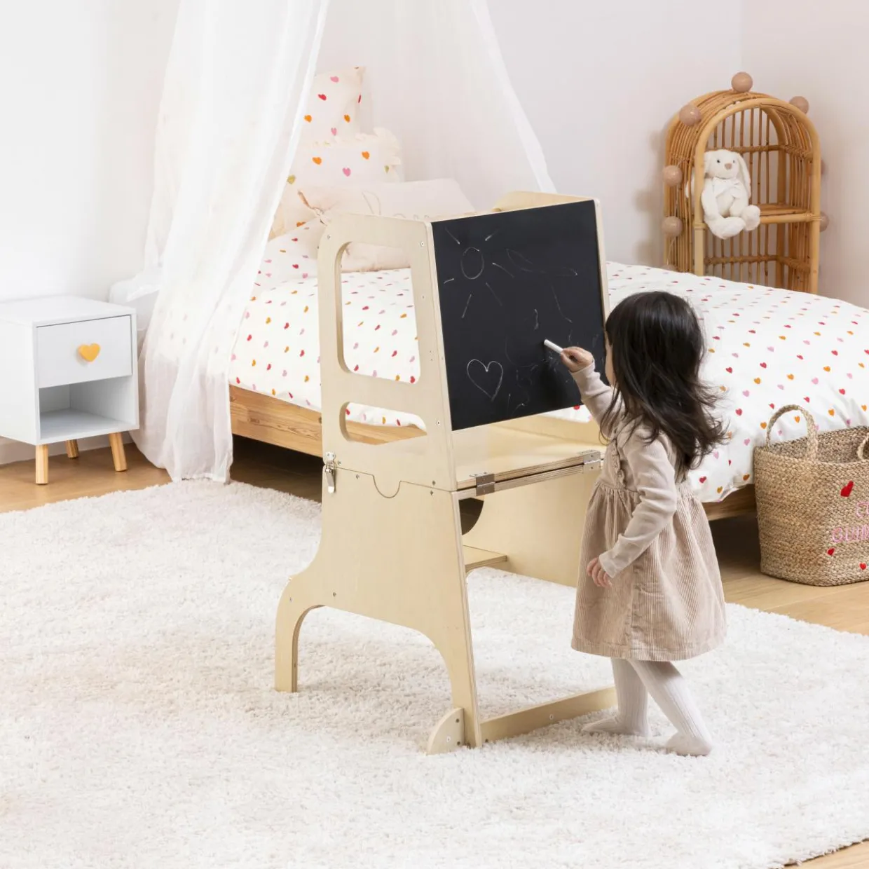 Tour d'observation bureau bois (H91 cm) Alba Marron