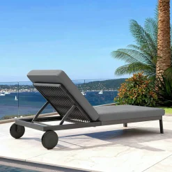 Transat en aluminium Amalfi Gris anthracite