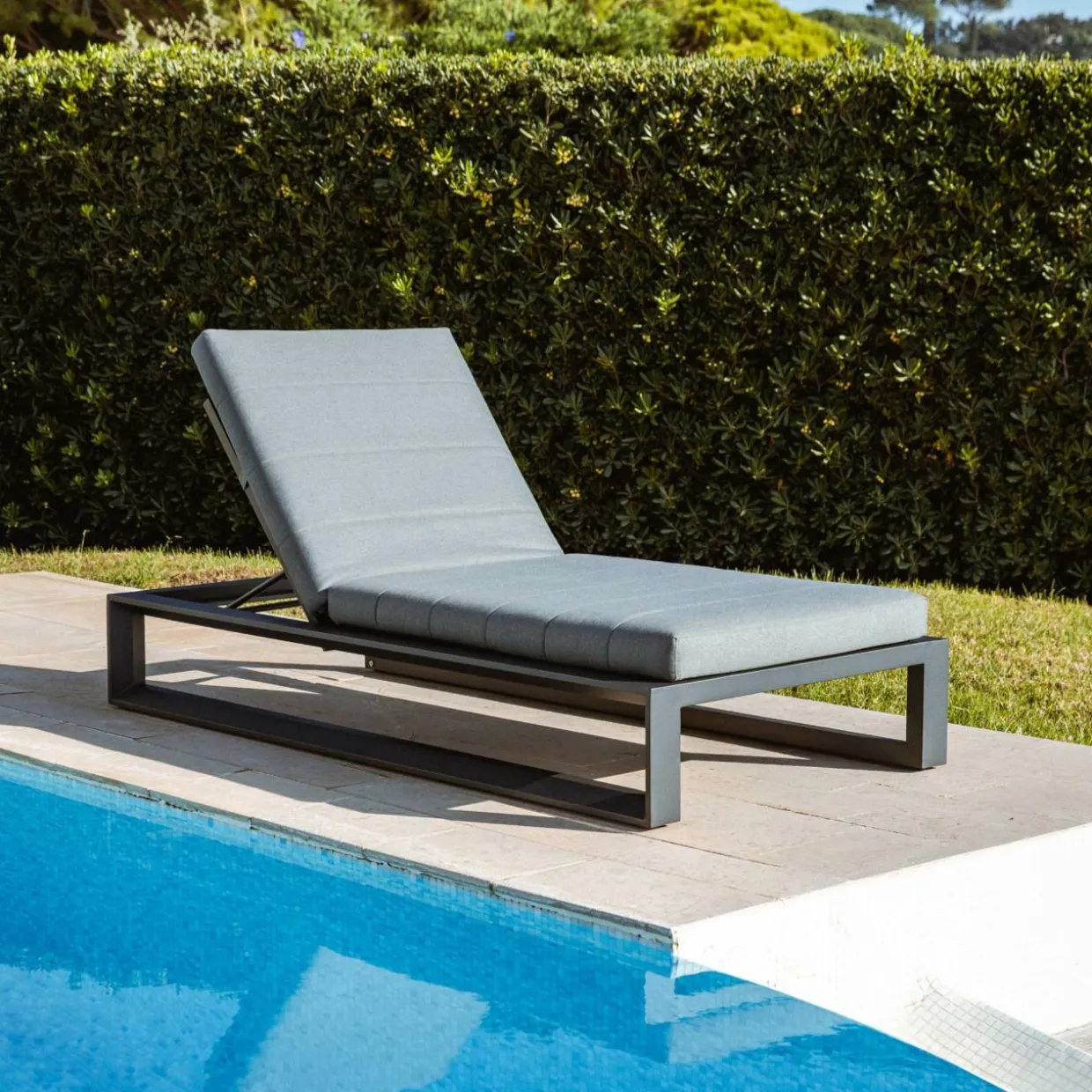 Transat en aluminium Elba Gris anthracite