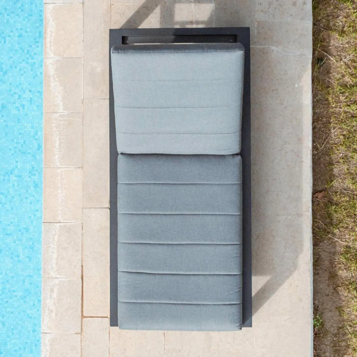 Transat en aluminium Elba Gris anthracite