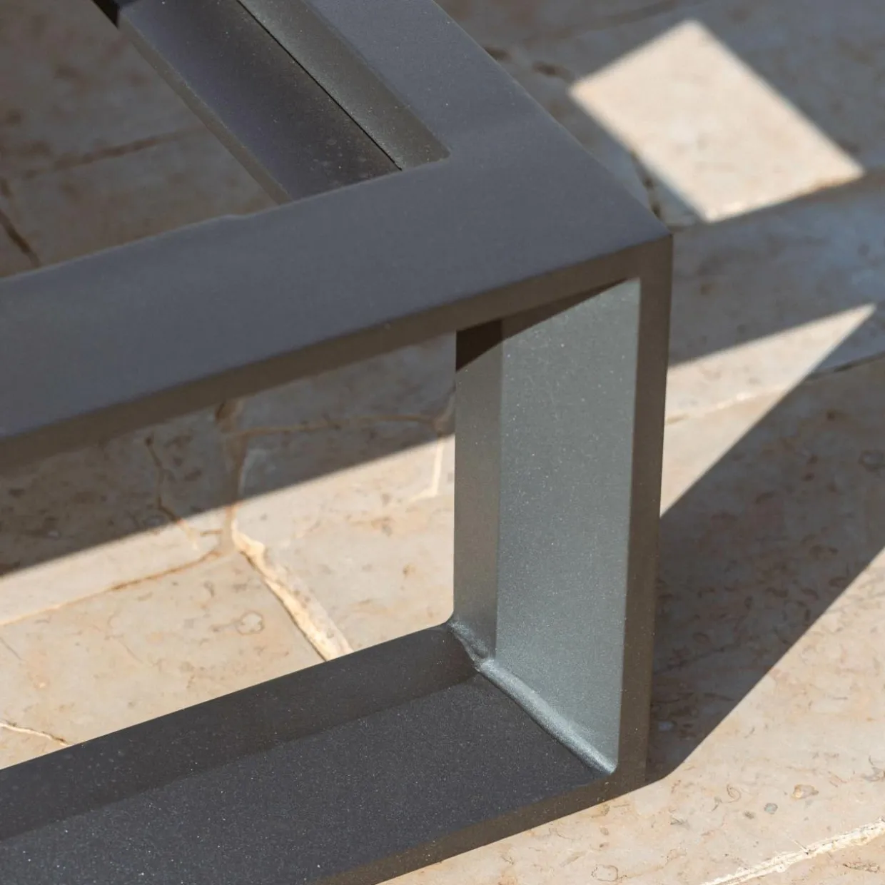 Transat en aluminium Elba Gris anthracite