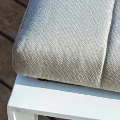 Transat en aluminium Elba Blanc et taupe