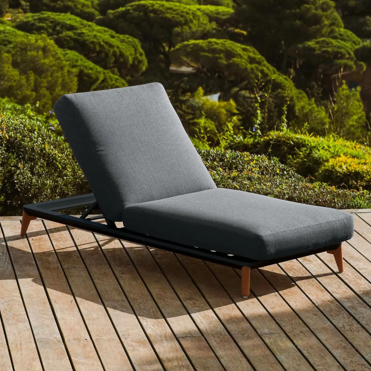 Transat en aluminium Monte Carlo Gris anthracite