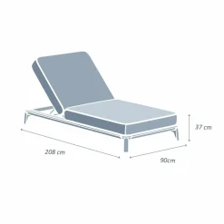 Transat en aluminium Monte Carlo Gris anthracite