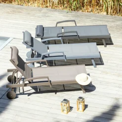 Transat en aluminium Pirae Taupe