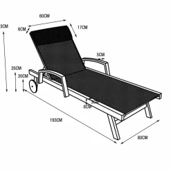 Transat en aluminium Pirae Taupe