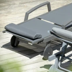 Transat en aluminium Pirae Gris anthracite