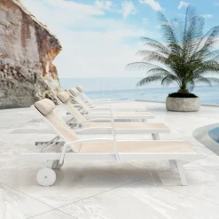 Transat en aluminium Pirae Ecru