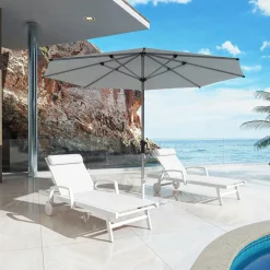 Transat en aluminium Pirae Blanc