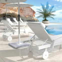 Transat en aluminium Pirae Blanc