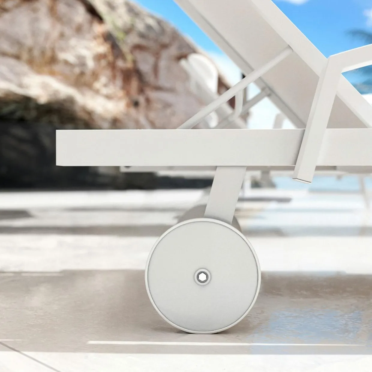 Transat en aluminium Pirae Blanc