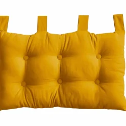 Tête de lit coussin (45 x 70 cm) Panama Jaune moutarde